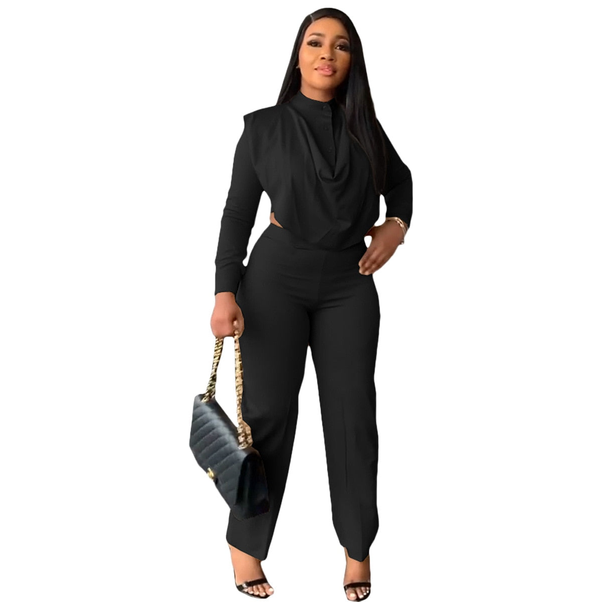 Women 2 Piece Pants Suit Set