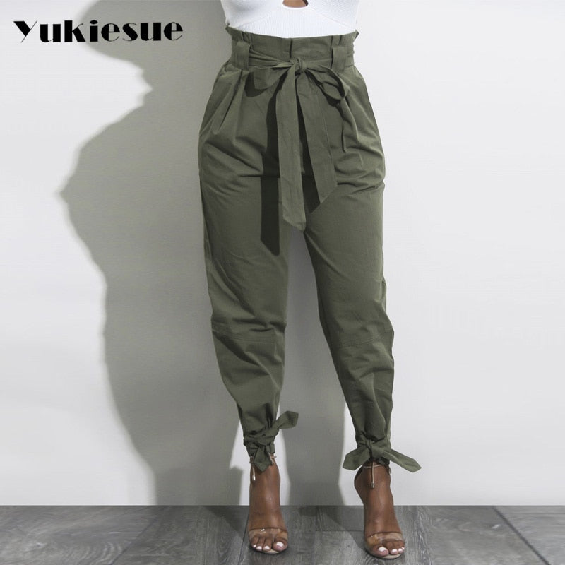 women High waist cargo pants