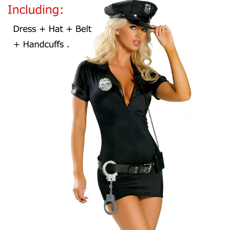 Women Multiple Sexy Halloween Policewoman Officer Uniform Costumes