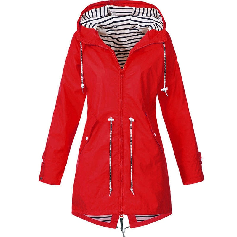 Women New Raincoat Jackets Waterproof Transition Jacket