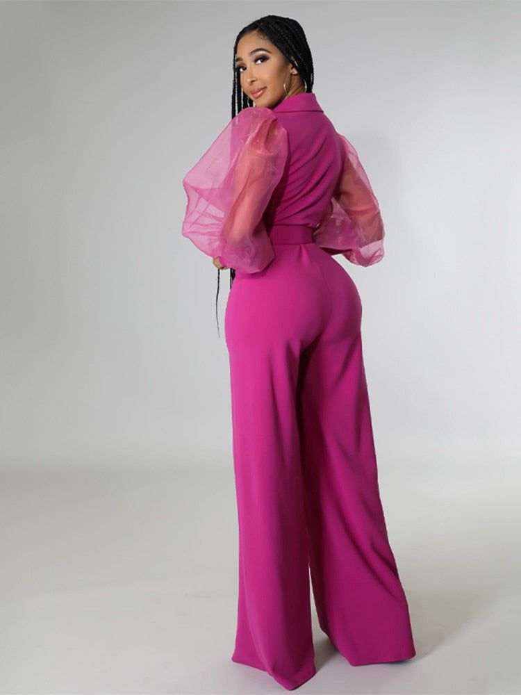 Woman Long Sleeve Elegant Jumpsuit