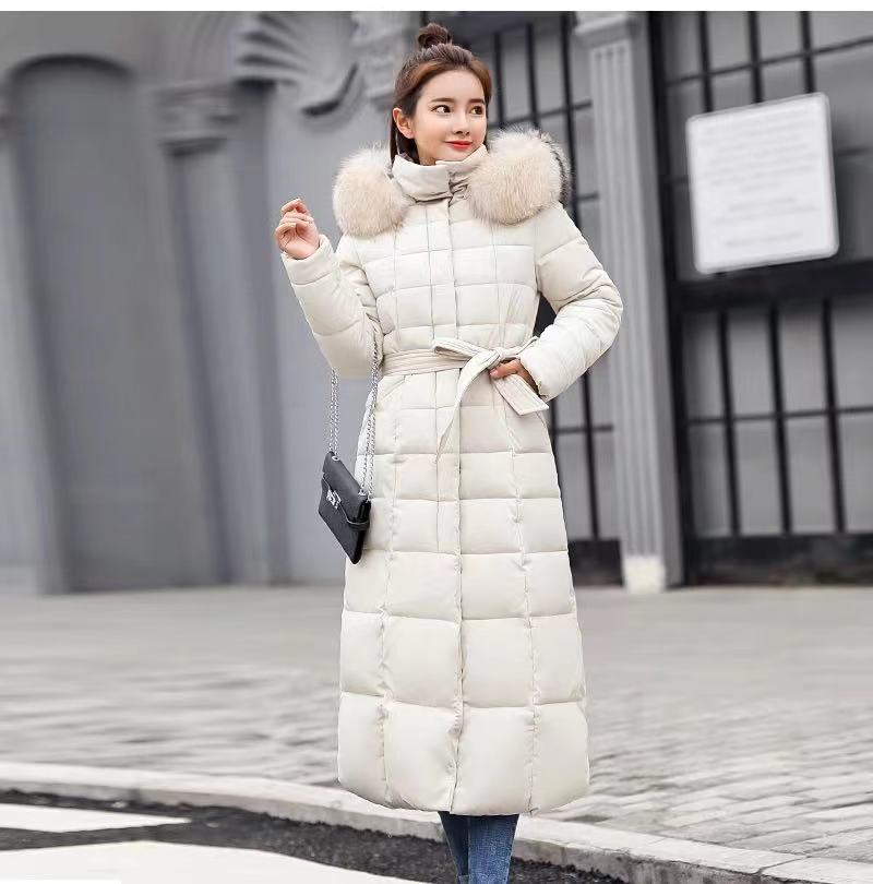 Women Winter Warm Thick Down Coat Jacket Oversize Vintage Luxury Hooded Long Coats