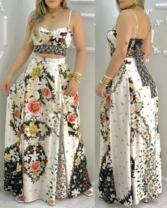 Women Fashion Floral Print Skirt Sets