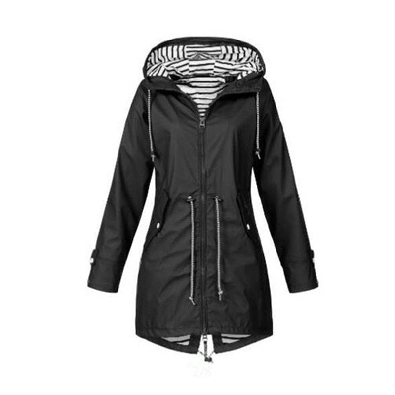 Women New Raincoat Jackets Waterproof Transition Jacket