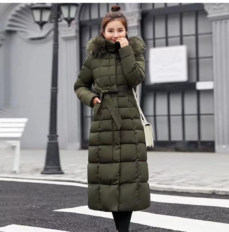 Women Winter Warm Thick Down Coat Jacket Oversize Vintage Luxury Hooded Long Coats