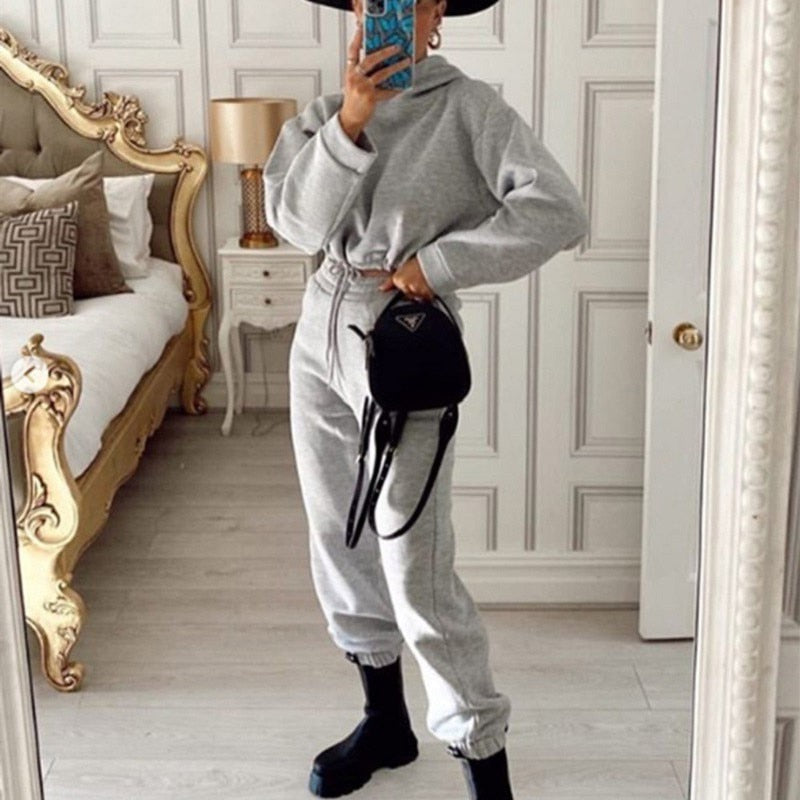 Women New Casual Sweatshirt Two-Piece Sports Suit