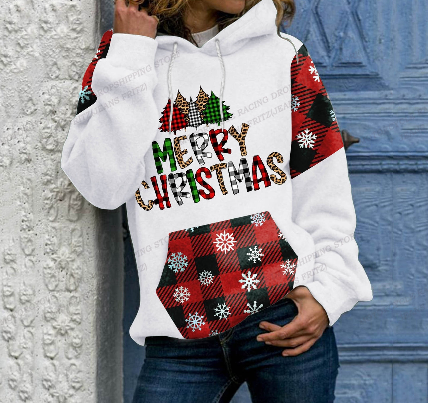 Christmas Tree Hoodie Men Women Fashion Oversized Hoodies