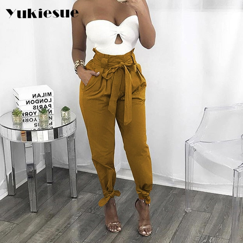 women High waist cargo pants