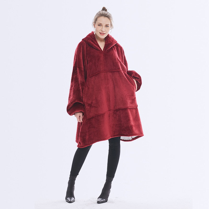 Women Pocket Oversized Hoodie Blanket