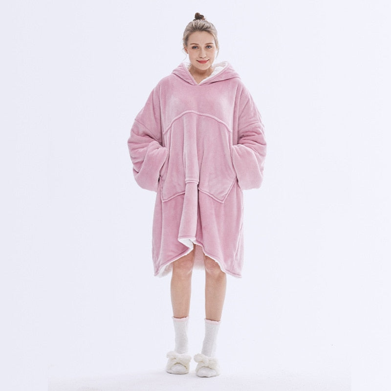 Women Pocket Oversized Hoodie Blanket